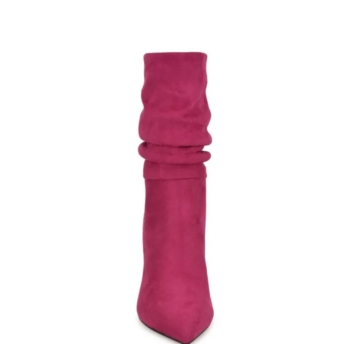Nine West Boots and Booties Women Slouch Dress Booties Dark Pink