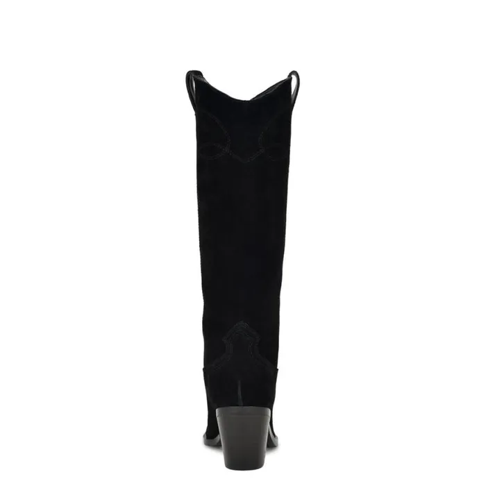 Nine West Boots and Booties Women Smash Western Boots Black Suede