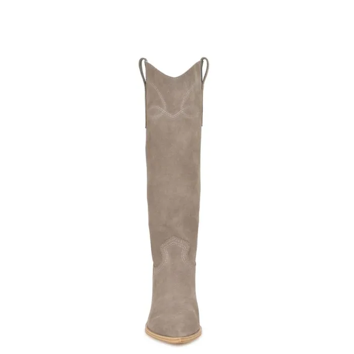 Nine West Boots and Booties Women Smash Western Boots Taupe Suede Nine West Boots and Booties Women Smash Western Boots Taupe Suede