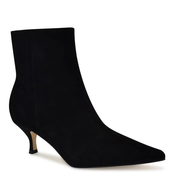 Nine West Boots and Booties Women Symba Dress Ankle Booties Black Suede