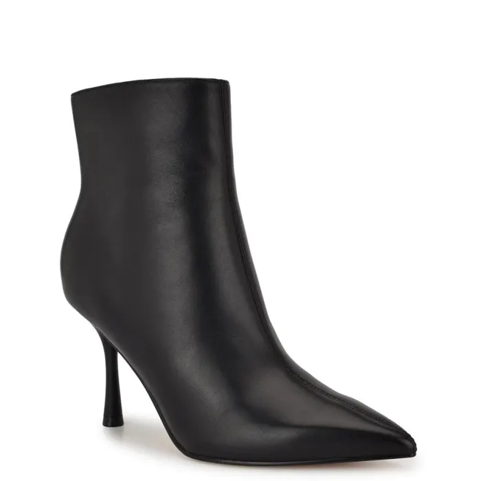 Nine West Boots and Booties Women Therin Dress Booties Black Leather Nine West Boots and Booties Women Therin Dress Booties Black Leather