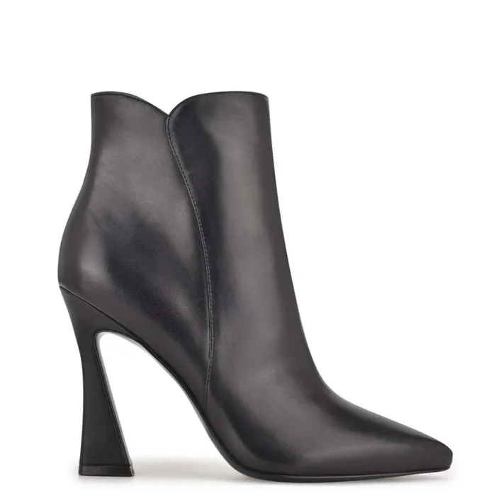Nine West Boots and Booties Women Torrie Dress Booties Black Leather