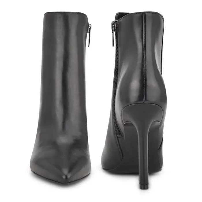 Nine West Boots and Booties Women Torrie Dress Booties Black Leather