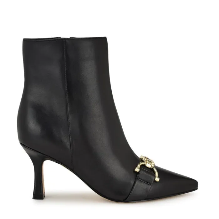 Nine West Boots and Booties Women Trotte Dress Booties Black Leather