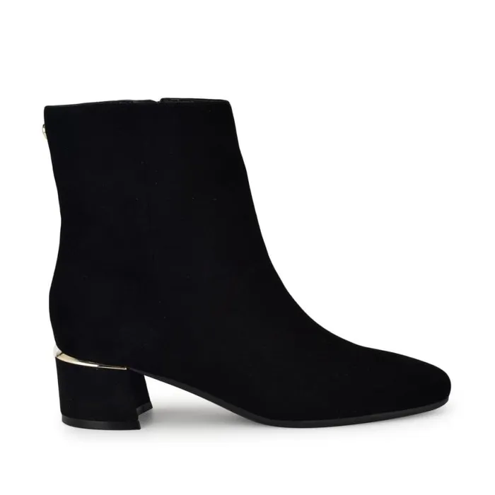 Nine West Boots and Booties Women Trunke 92159 Square Toe Booties Black Suede
