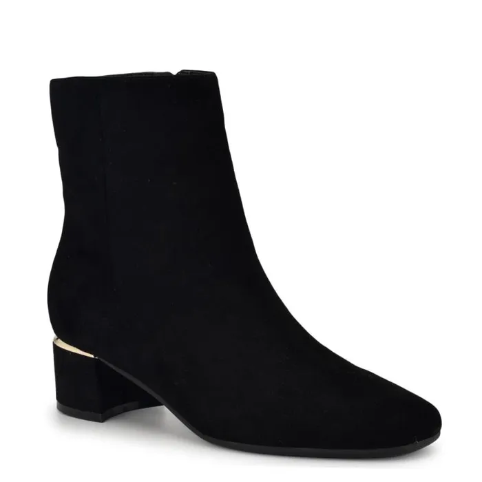 Nine West Boots and Booties Women Trunke 92159 Square Toe Booties Black Suede Nine West Boots and Booties Women Trunke 92159 Square Toe Booties Black Suede