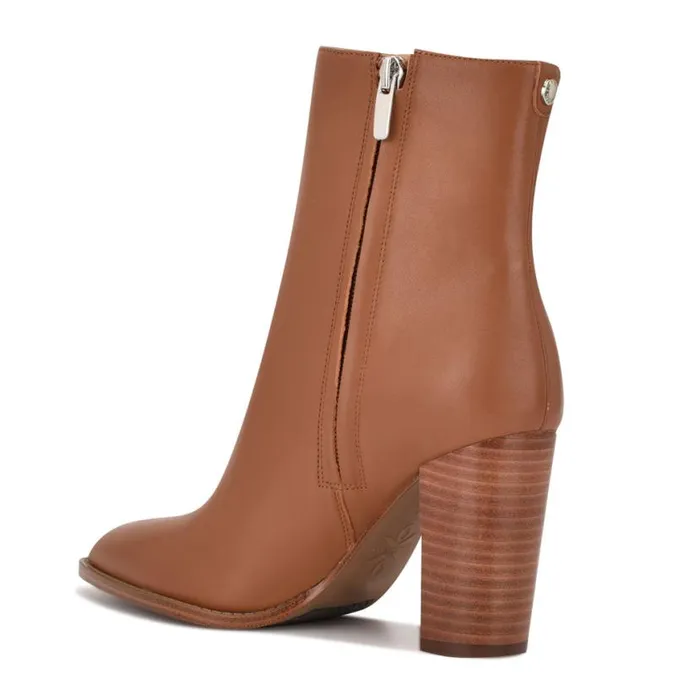 Nine West Boots and Booties Women Tryme 92159 Heeled Booties New Luggage Leather Nine West Boots and Booties Women Tryme 92159 Heeled Booties New Luggage Leather