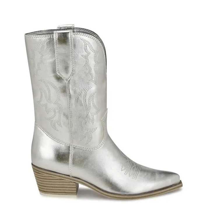 Nine West Boots and Booties Women Yodown Western Booties Silver