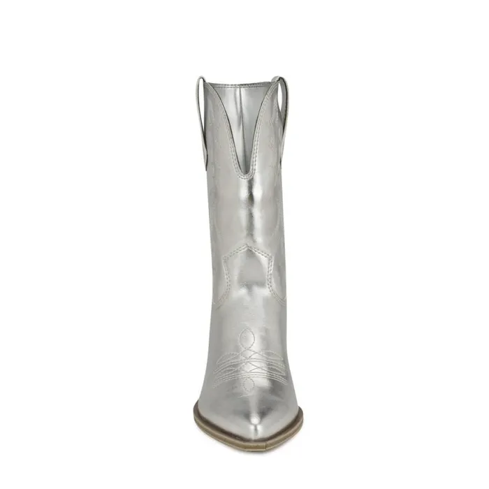 Nine West Boots and Booties Women Yodown Western Booties Silver Nine West Boots and Booties Women Yodown Western Booties Silver