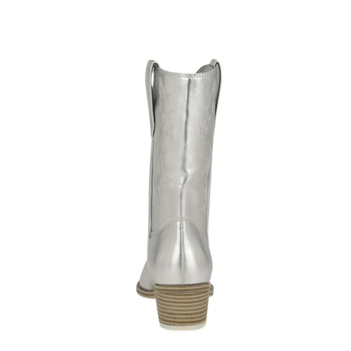 Nine West Boots and Booties Women Yodown Western Booties Silver Nine West Boots and Booties Women Yodown Western Booties Silver