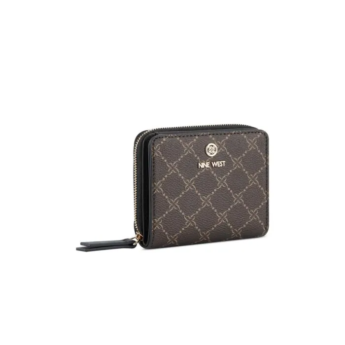 Nine West Clutches and Wallets Women Linnette Small Zip Around Wallet Brownblack Nine West Clutches and Wallets Women Linnette Small Zip Around Wallet Brownblack