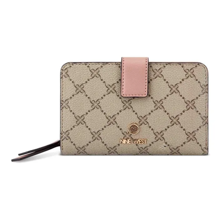 Nine West Clutches and Wallets Women Lockup 9S French Wallet Beigelogodusk