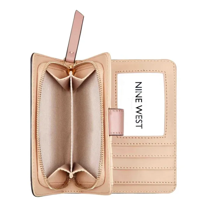 Nine West Clutches and Wallets Women Lockup 9S French Wallet Beigelogodusk