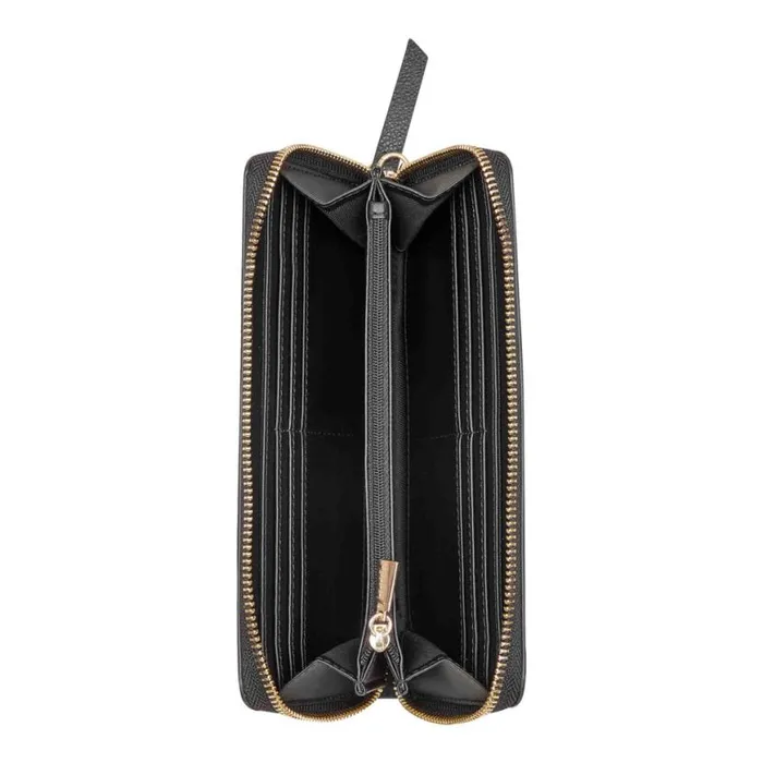 Nine West Clutches and Wallets Women Lockup 9S Zip Around With Wristlet Black Micro Pebble Nine West Clutches and Wallets Women Lockup 9S Zip Around With Wristlet Black Micro Pebble
