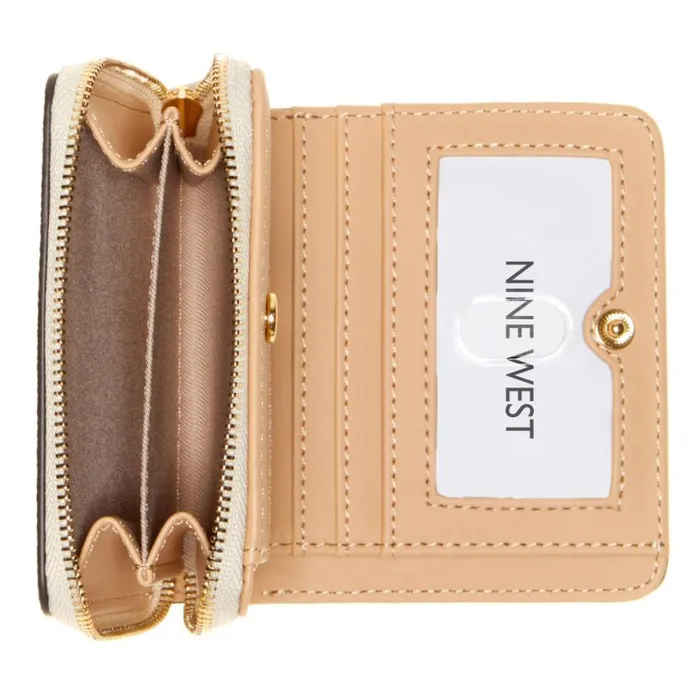 Nine West Clutches and Wallets Women Reflected 9S Small Zip Around Wallet Dark Mushroom Nine West Clutches and Wallets Women Reflected 9S Small Zip Around Wallet Dark Mushroom