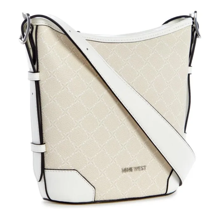 Nine West Crossbody Women Brooklyn Crossbody Bucket Cream Logo Nine West Crossbody Women Brooklyn Crossbody Bucket Cream Logo