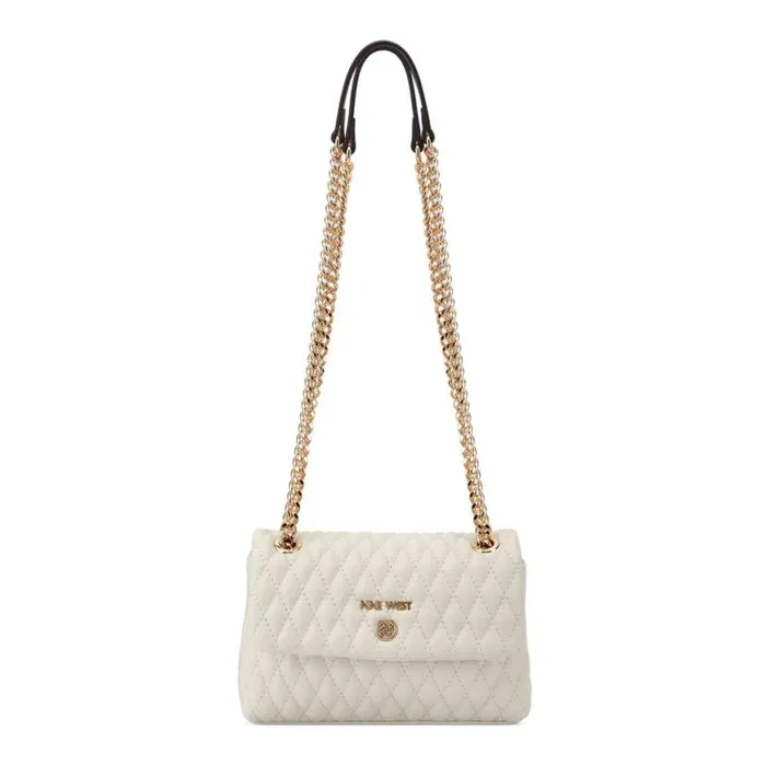 Nine West Crossbody Women Caelia Mini Convertible Crossbody Flap Chic Cream