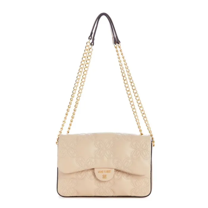 Nine West Crossbody Women Cosette Flap Convertible Crossbody Beige