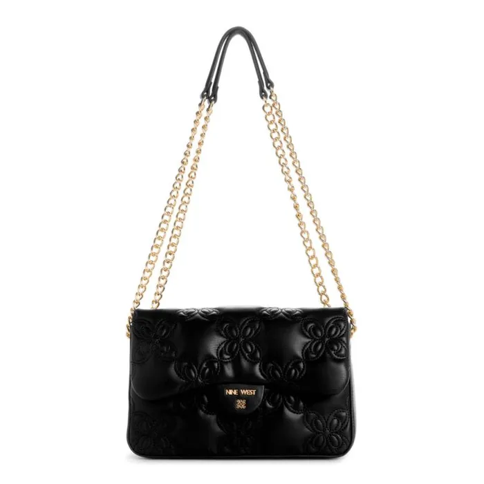 Nine West Crossbody Women Cosette Flap Convertible Crossbody Black