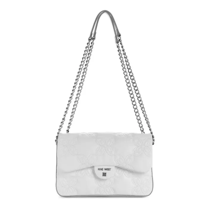 Nine West Crossbody Women Cosette Flap Convertible Crossbody White
