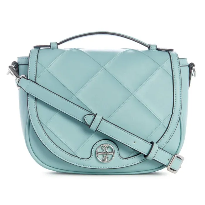 Nine West Crossbody Women Graysen Flap Saddle Bag Pale Aqua