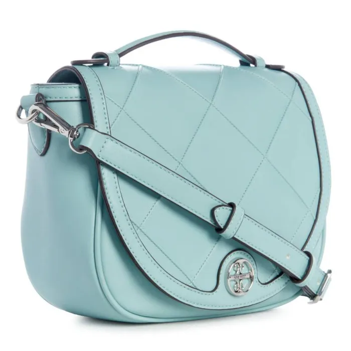 Nine West Crossbody Women Graysen Flap Saddle Bag Pale Aqua Nine West Crossbody Women Graysen Flap Saddle Bag Pale Aqua