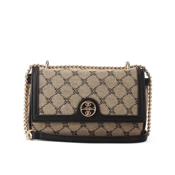 Nine West Crossbody Women Kyelle Convertible Crossbody Flap Natural Logoblack