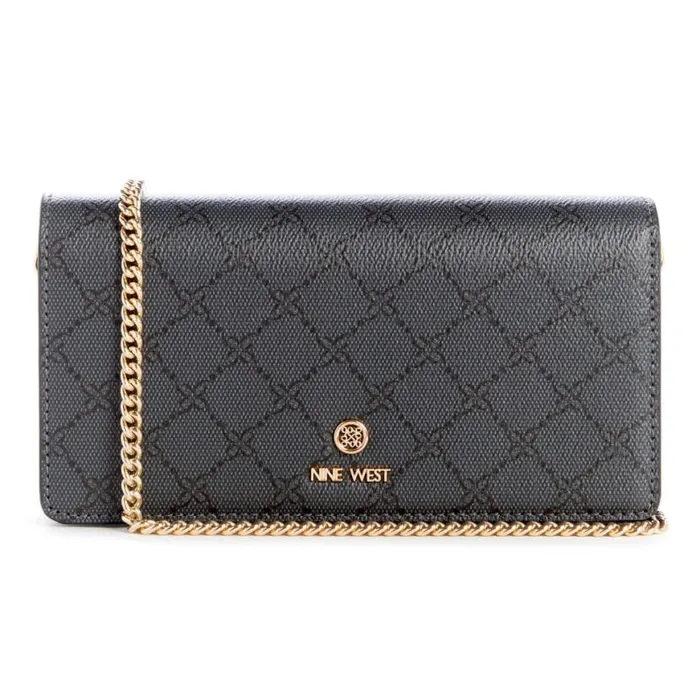 Nine West Crossbody Women Lockup 9S Phone Chain Crossbody Onyx Logo
