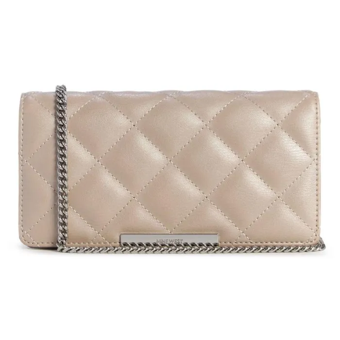 Nine West Crossbody Women Mirabella Phone Chain Crossbody Champagne