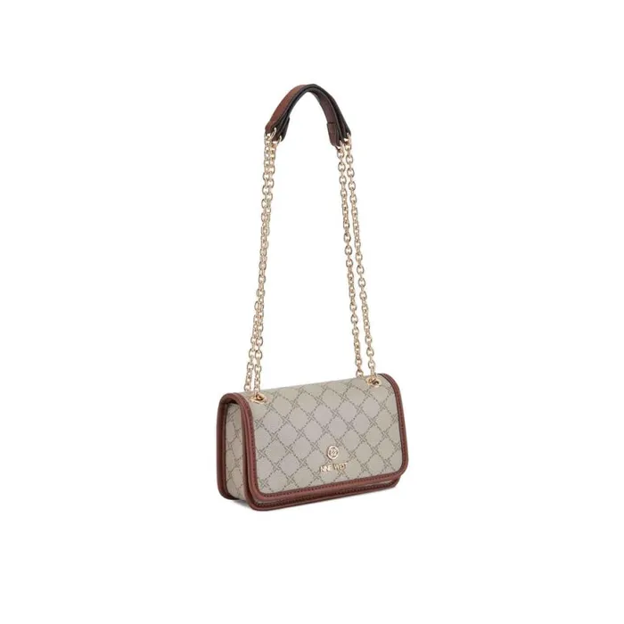 Nine West Crossbody Women Saoirse Mini Cnvrtbl Xbdy Flap Beige Logomahogany Nine West Crossbody Women Saoirse Mini Cnvrtbl Xbdy Flap Beige Logomahogany