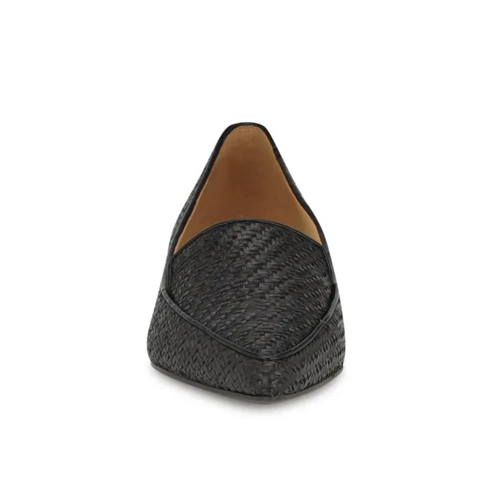 Nine West Flats Women Abay Smoking Flats Black Raffia Nine West Flats Women Abay Smoking Flats Black Raffia