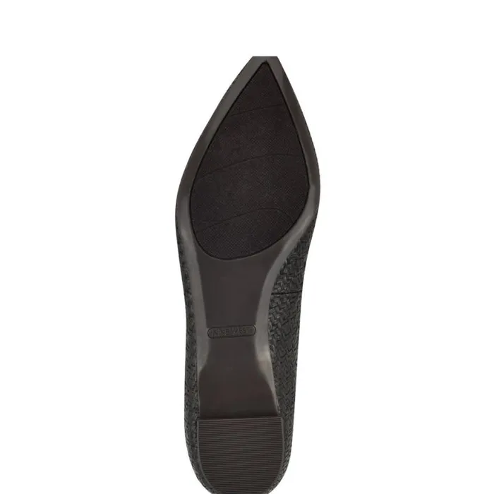 Nine West Flats Women Abay Smoking Flats Black Raffia Nine West Flats Women Abay Smoking Flats Black Raffia