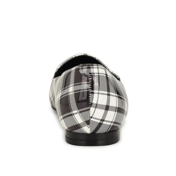 Nine West Flats Women Abay Smoking Flats Blackwhite Patent Plaid Nine West Flats Women Abay Smoking Flats Blackwhite Patent Plaid