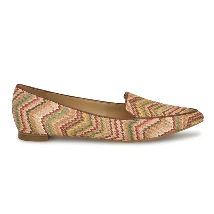 Nine West Flats Women Abay Smoking Flats Multi Raffia