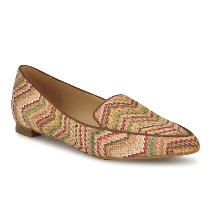 Nine West Flats Women Abay Smoking Flats Multi Raffia Nine West Flats Women Abay Smoking Flats Multi Raffia