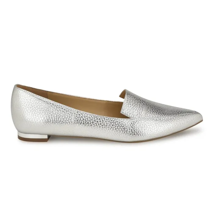 Nine West Flats Women Abay Smoking Flats Silver