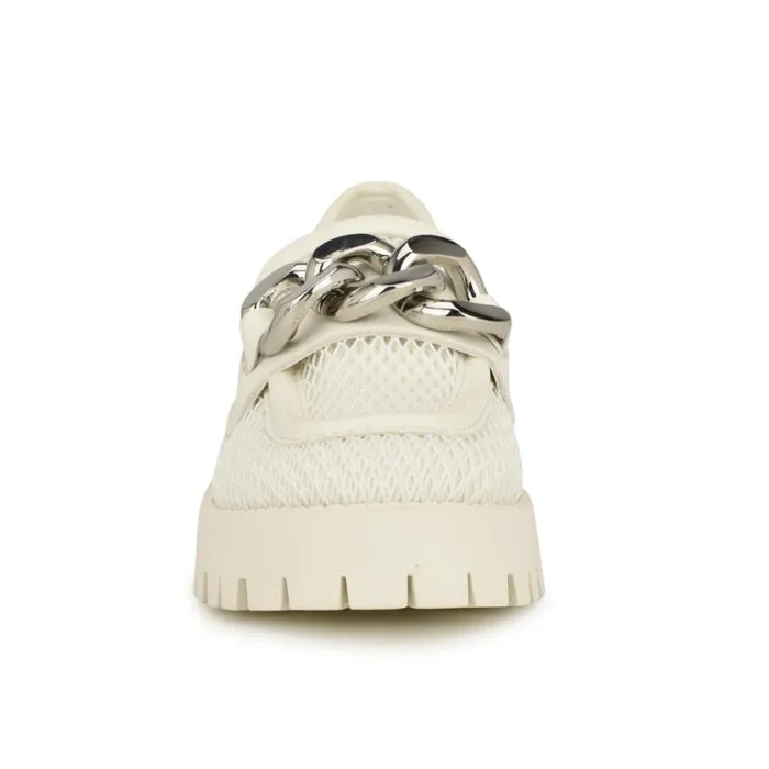 Nine West Flats Women Afer Mesh Lugsole Loafers White