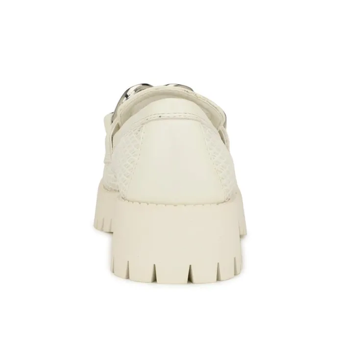 Nine West Flats Women Afer Mesh Lugsole Loafers White