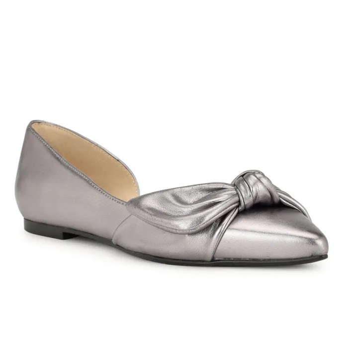 Nine West Flats Women Bannie D039Orsay Flats Pewter Nine West Flats Women Bannie D039Orsay Flats Pewter
