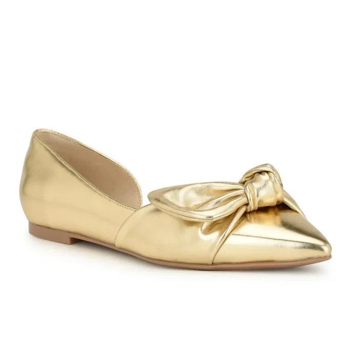 Nine West Flats Women Bannie D039Orsay Flats Platino