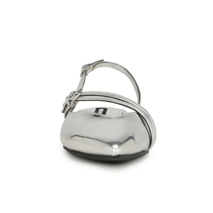 Nine West Flats Women Beley Slingback Flats Silver Nine West Flats Women Beley Slingback Flats Silver