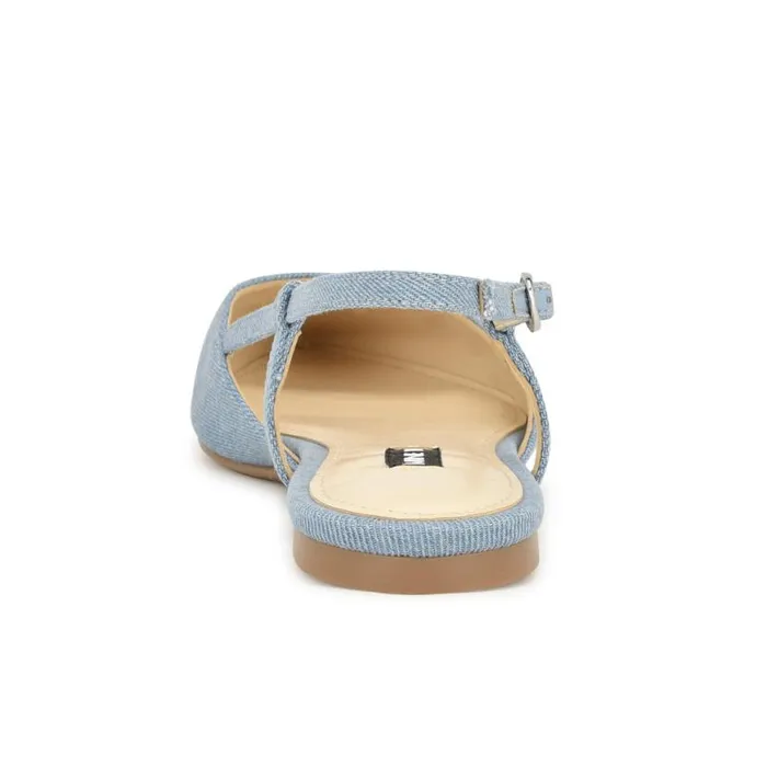 Nine West Flats Women Bircah Pointy Toe Flat Slingbacks Denim Nine West Flats Women Bircah Pointy Toe Flat Slingbacks Denim