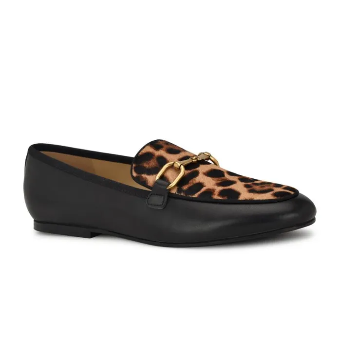 Nine West Flats Women Brayci Casual Loafers Blackleopard