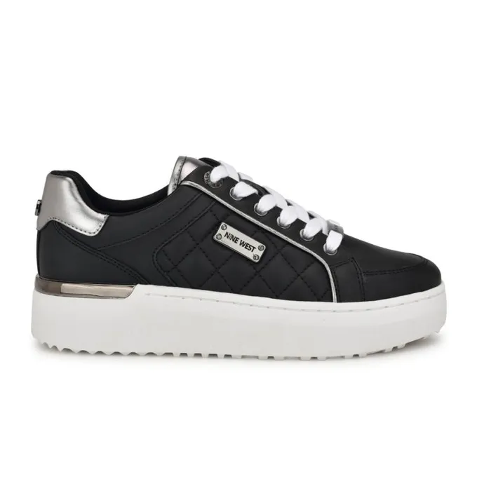 Nine West Flats Women Cafee LaceUp Platform Sneakers Black