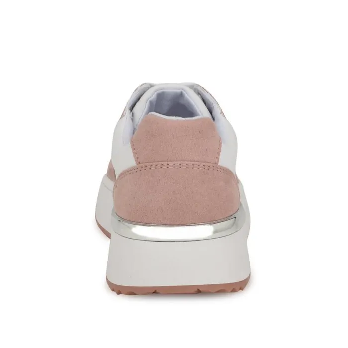 Nine West Flats Women Calpha Laceup Sneakers Whitepink Nine West Flats Women Calpha Laceup Sneakers Whitepink