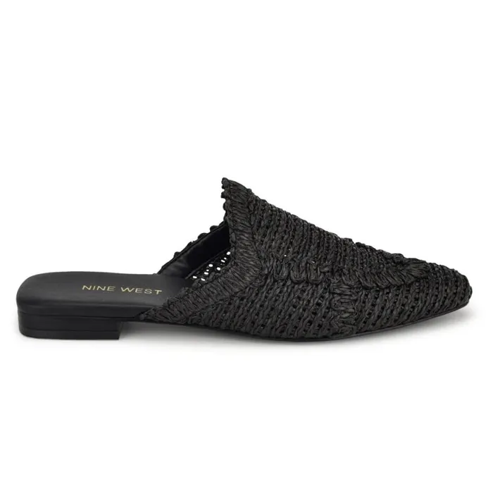 Nine West Flats Women Cleigha Pointy Toe Mules Black