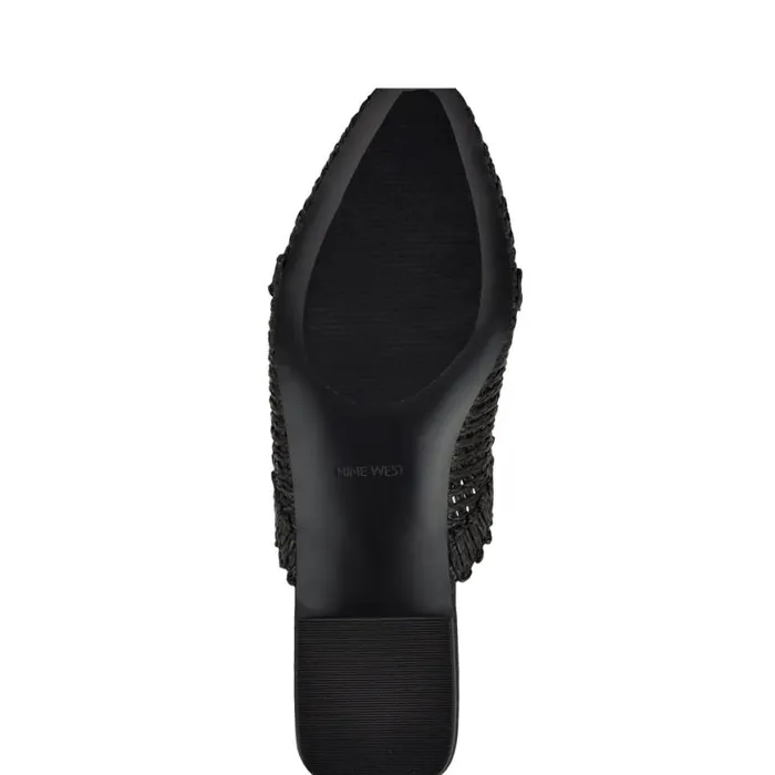 Nine West Flats Women Cleigha Pointy Toe Mules Black