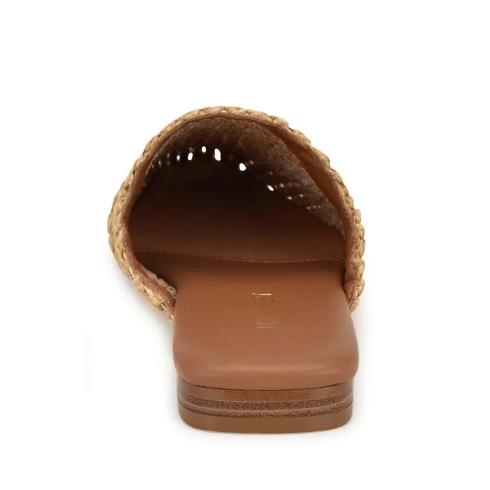 Nine West Flats Women Cleigha Pointy Toe Mules Light Natural
