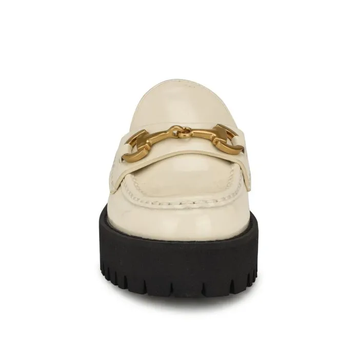 Nine West Flats Women Duntal Lugsole Loafer Mules Ivory