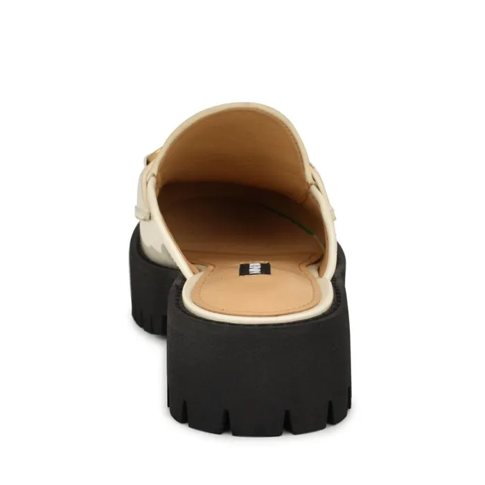 Nine West Flats Women Duntal Lugsole Loafer Mules Ivory